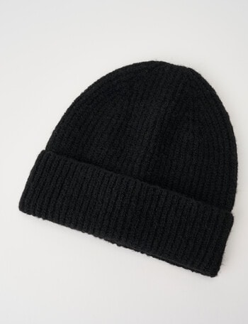 Boston + Bailey Rib Beanie, Black product photo