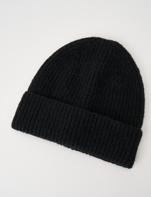 Boston + Bailey Rib Beanie, Black product photo