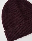 Boston + Bailey Rib Beanie, Burgundy product photo View 02 S