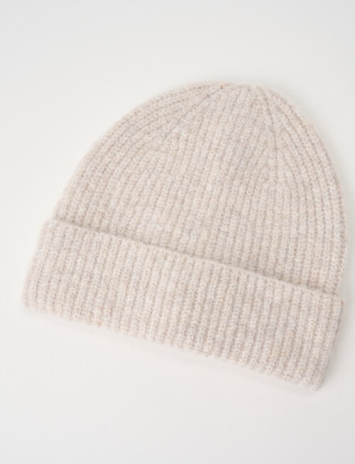 Boston + Bailey Rib Beanie, Oat Marle product photo