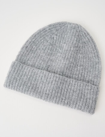 Boston + Bailey Rib Beanie, Grey Marle product photo