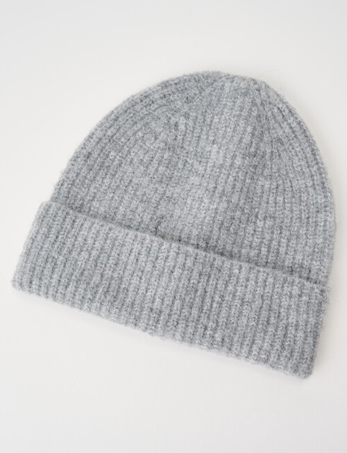 Boston + Bailey Rib Beanie, Grey Marle product photo