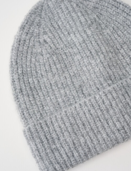 Boston + Bailey Rib Beanie, Grey Marle product photo View 02 L