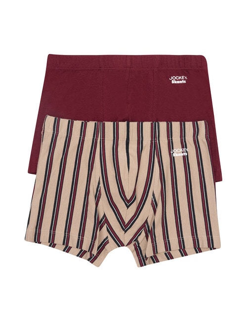 Jockey Skants Trunks, 2-Pack, Fresh Mulberry & Junior Collegiate Stripe product photo