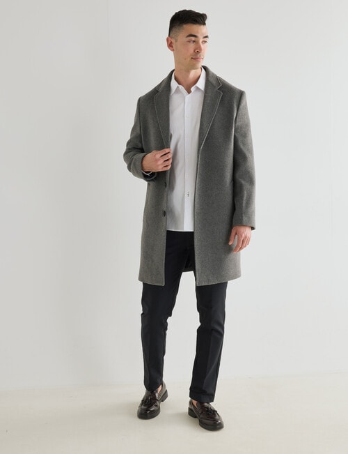 Laidlaw + Leeds Mason Car Coat, Grey product photo View 03 L