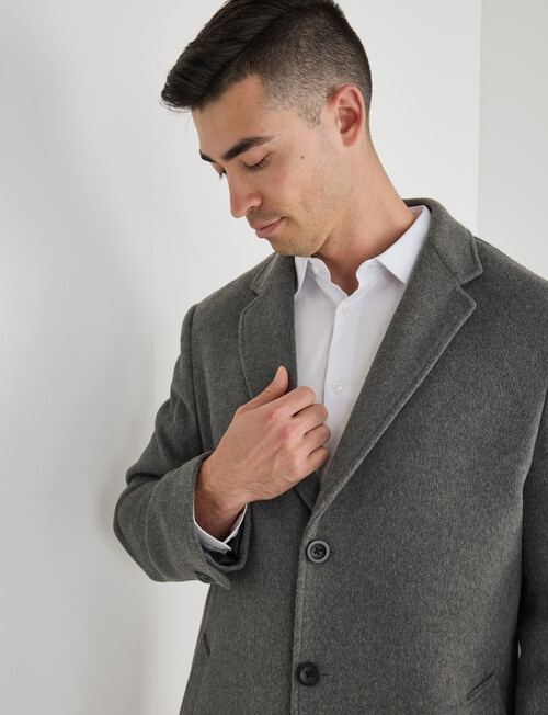 Laidlaw + Leeds Mason Car Coat, Grey product photo View 04 L