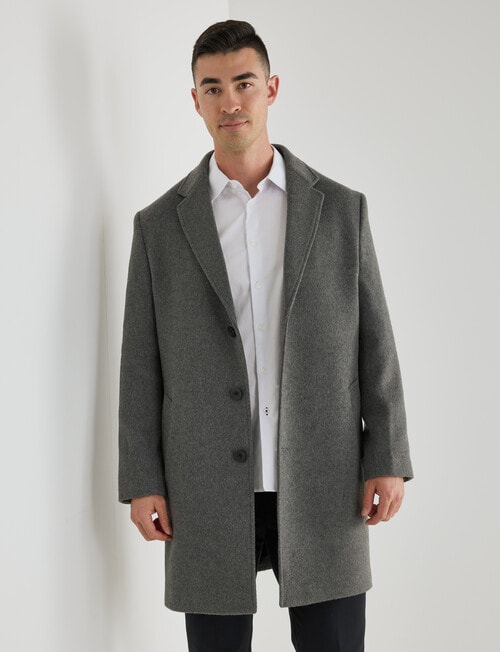 Laidlaw + Leeds Mason Car Coat, Grey product photo View 07 L