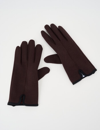 Boston + Bailey Fleece Lined Gloves, Chocolate product photo