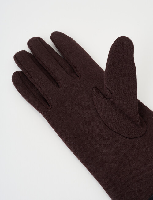 Boston + Bailey Fleece Lined Gloves, Chocolate product photo View 03 L