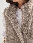 Ella J Faux Fur Vest, Walnut product photo View 06 S