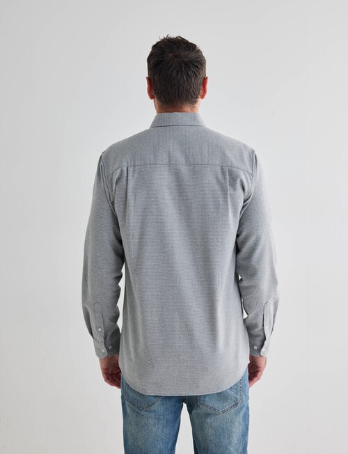 Chisel Mini Check Long Sleeve Shirt, Khaki product photo View 02 L