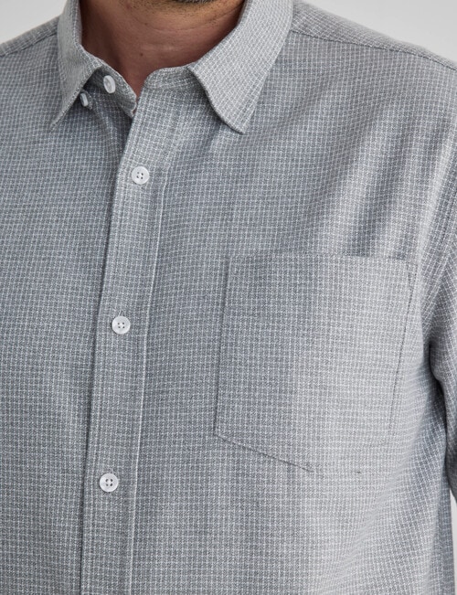 Chisel Mini Check Long Sleeve Shirt, Khaki product photo View 04 L