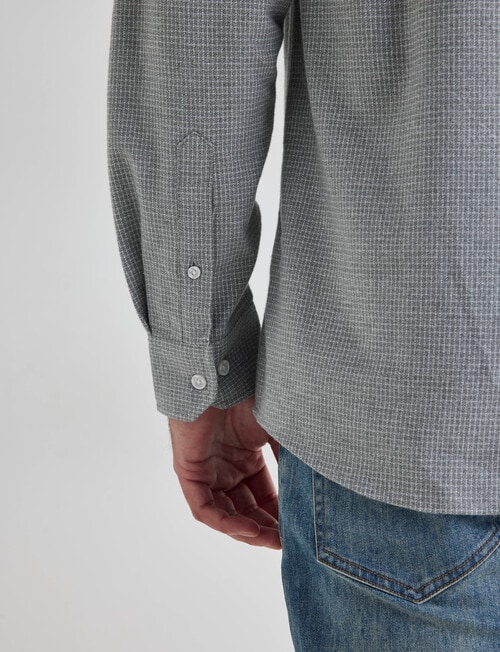 Chisel Mini Check Long Sleeve Shirt, Khaki product photo View 05 L