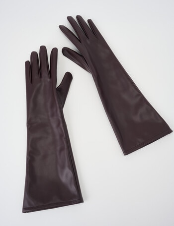Boston + Bailey PU Long Glove, Chocolate product photo