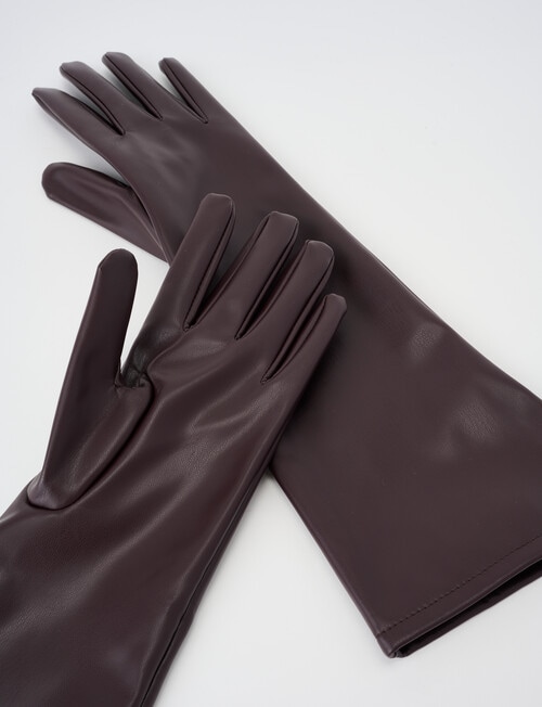 Boston + Bailey PU Long Glove, Chocolate product photo View 02 L