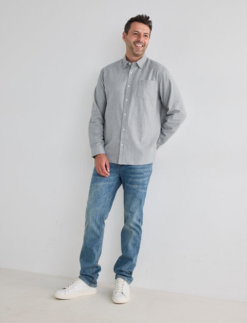 Chisel Mini Check Long Sleeve Shirt, Khaki product photo View 03 L