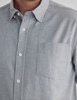 Chisel Mini Check Long Sleeve Shirt, Khaki product photo View 04 S