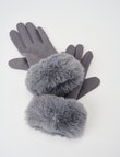 Boston + Bailey Sherpa Lined Glove, Grey product photo View 03 S