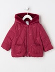 Teeny Weeny Butterflies & Bows Puffer Jacket, Cranberry product photo