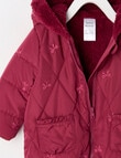 Teeny Weeny Butterflies & Bows Puffer Jacket, Cranberry product photo View 02 S