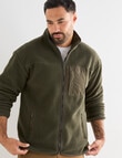 Kauri Trail Sherpa Patch Zip Through Fleece, Dark Forest product photo
