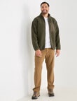 Kauri Trail Sherpa Patch Zip Through Fleece, Dark Forest product photo View 03 S