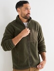 Kauri Trail Sherpa Patch Zip Through Fleece, Dark Forest product photo View 06 S