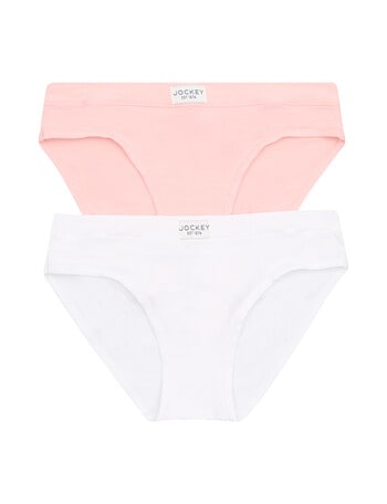 Jockey Bamboo Brief, 2-Pack, White & Melting Blush product photo