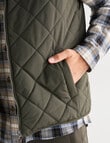 Kauri Trail Sherpa Lined Vest, Dark Khaki product photo View 08 S
