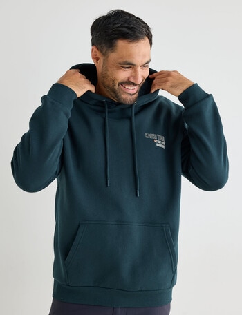 Kauri Trail Fleece Hooded Sweatshirt, Dark Forest product photo