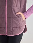 Superfit Contrast Puffer Vest, Musk & Pink product photo View 06 S