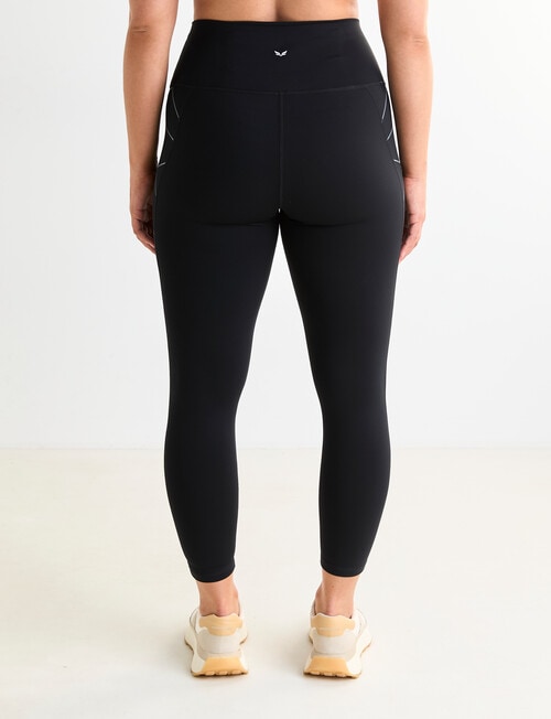 Superfit Limitless Print Panel Leggings, Black & Silver product photo View 02 L