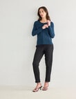 Oliver Black Long Sleeve Crew Neck Cardigan, Atlantic product photo View 03 S