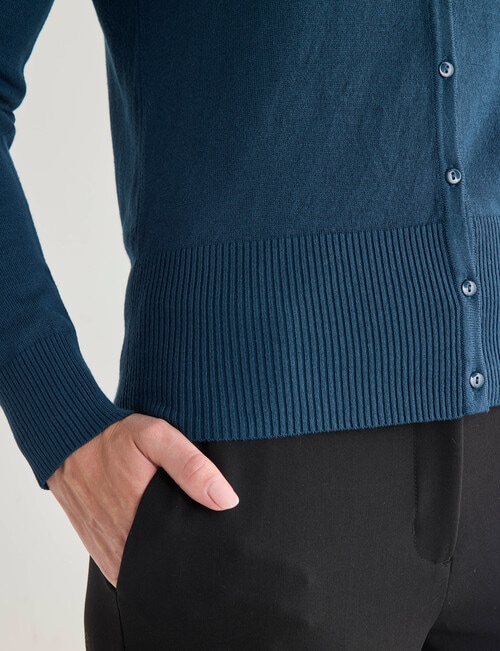 Oliver Black Long Sleeve Crew Neck Cardigan, Atlantic product photo View 05 L