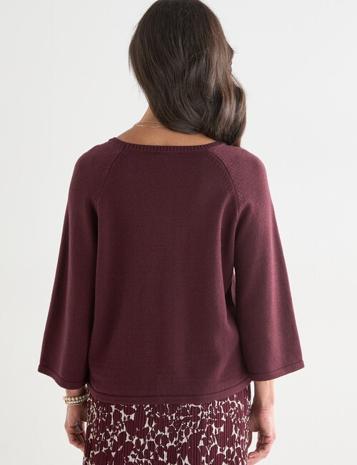 Ella J Swing Jumper, Burgundy product photo View 02 L