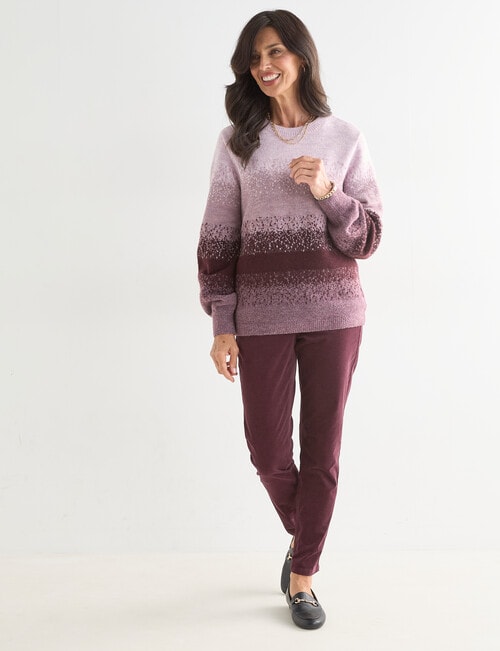 Ella J Sunset Jumper, Burgundy & Pink product photo View 03 L