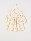 Teeny Weeny Butterflies and Bows Play Time Fleece Bow Dress, Cream product photo
