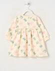Teeny Weeny Butterflies and Bows Play Time Fleece Bow Dress, Cream product photo View 02 S