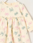 Teeny Weeny Butterflies and Bows Play Time Fleece Bow Dress, Cream product photo View 03 S