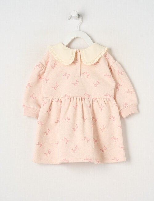 Teeny Weeny Butterflies and Bows Play Time Fleece Bow Dress, Pink product photo View 02 L