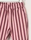 Teeny Weeny Butterflies and Bows Play Time Stripe Track Pants, Pink & Cherry product photo View 02 S