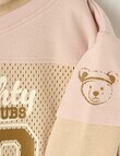 Teeny Weeny Mesh & Fleece Basketball Hoodie, Blonde Wood product photo View 03 S