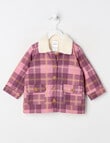 Teeny Weeny Butterflies & Bows Check Shacket, Pink product photo