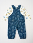 Teeny Weeny Digger Overall With Tee, Denim Blue product photo View 02 S