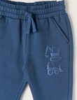 Teeny Weeny Play Time Fleece Trackpant, Navy product photo View 02 S