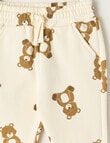 Teeny Weeny Play Time Fleece Trackpant, White product photo View 02 S