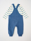 Teeny Weeny Fleece Dungaree & Tee, Blue product photo View 02 S