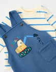 Teeny Weeny Fleece Dungaree & Tee, Blue product photo View 04 S