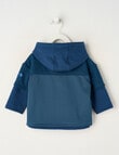Teeny Weeny Mesh & Fleece Basketball Hoodie, Navy product photo View 02 S