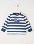 Teeny Weeny Play Time Truck Long Sleeve Tee, Navy & White product photo